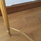 Brass round coffee table and smoked glass