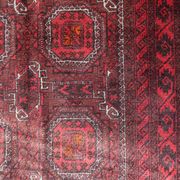 Vintage Afghan Baluch runner rug 107 x 211 cm - repetitive tribal (1C1196)