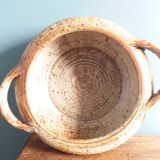 Plat légumier soupière en grès de Puisaye signé Jean-Pierre Prud’homme