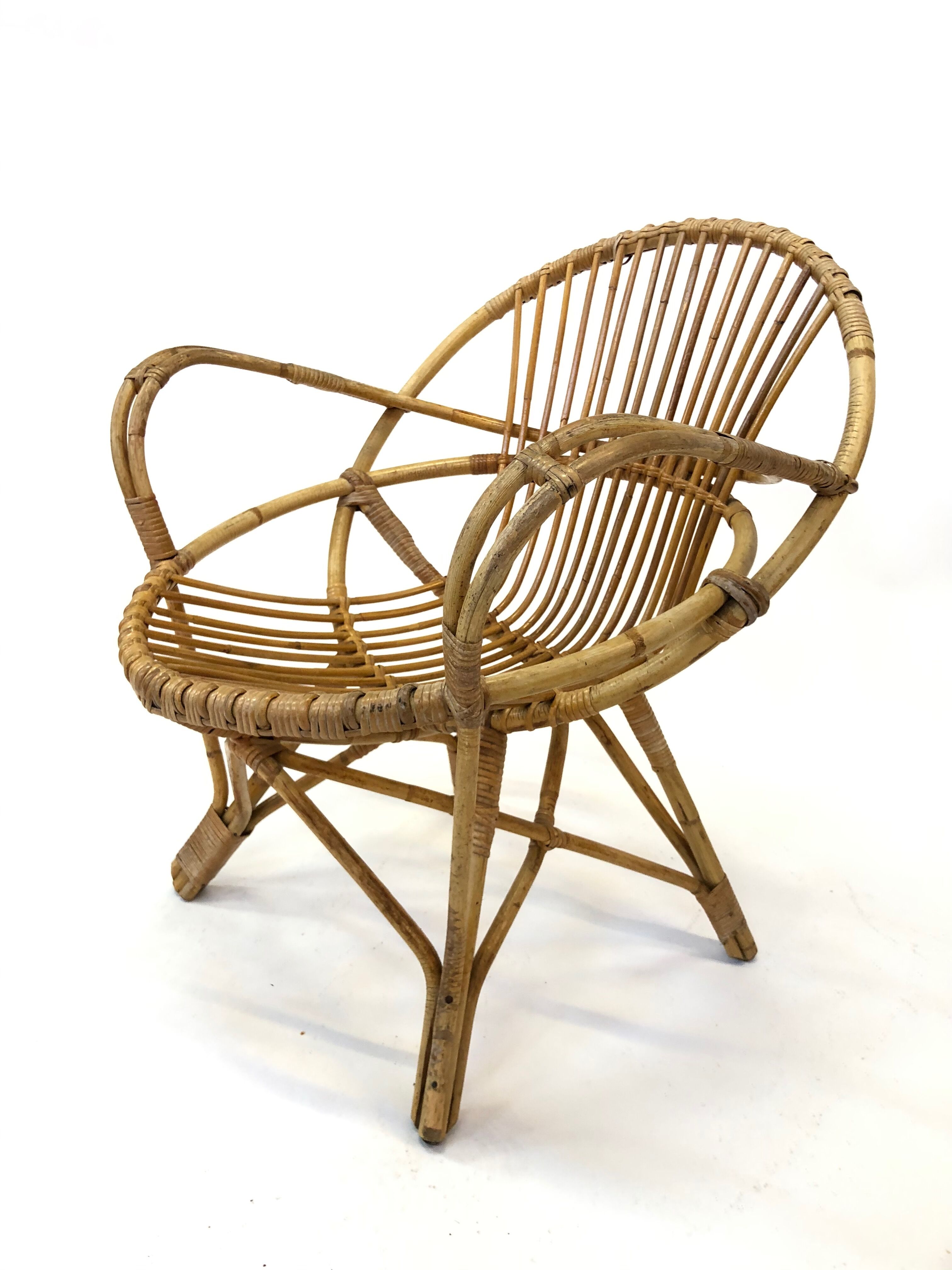 Fauteuil rotin Van Rohe Noordwolde, 1960