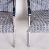 Pair of grey Anton Lorenz armchairs for Mucke Melder - 1930s Czechia