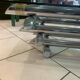 Table basse space age vintage circa 1970