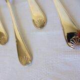 6 silver-plated soup spoons hallmarked by Liberty silversmith, shell motif 2106252