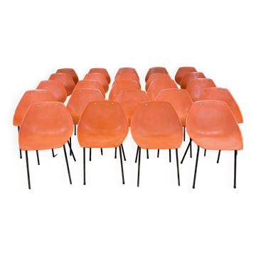 Set of 24 orange Guariche chairs