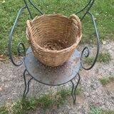 Basket, old Dame Jeanne basket, vintage and artisanal