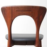 Suite of 4 Scandinavian chairs in Rio rosewood, Model Peter