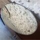 Old aluminum oval mirror