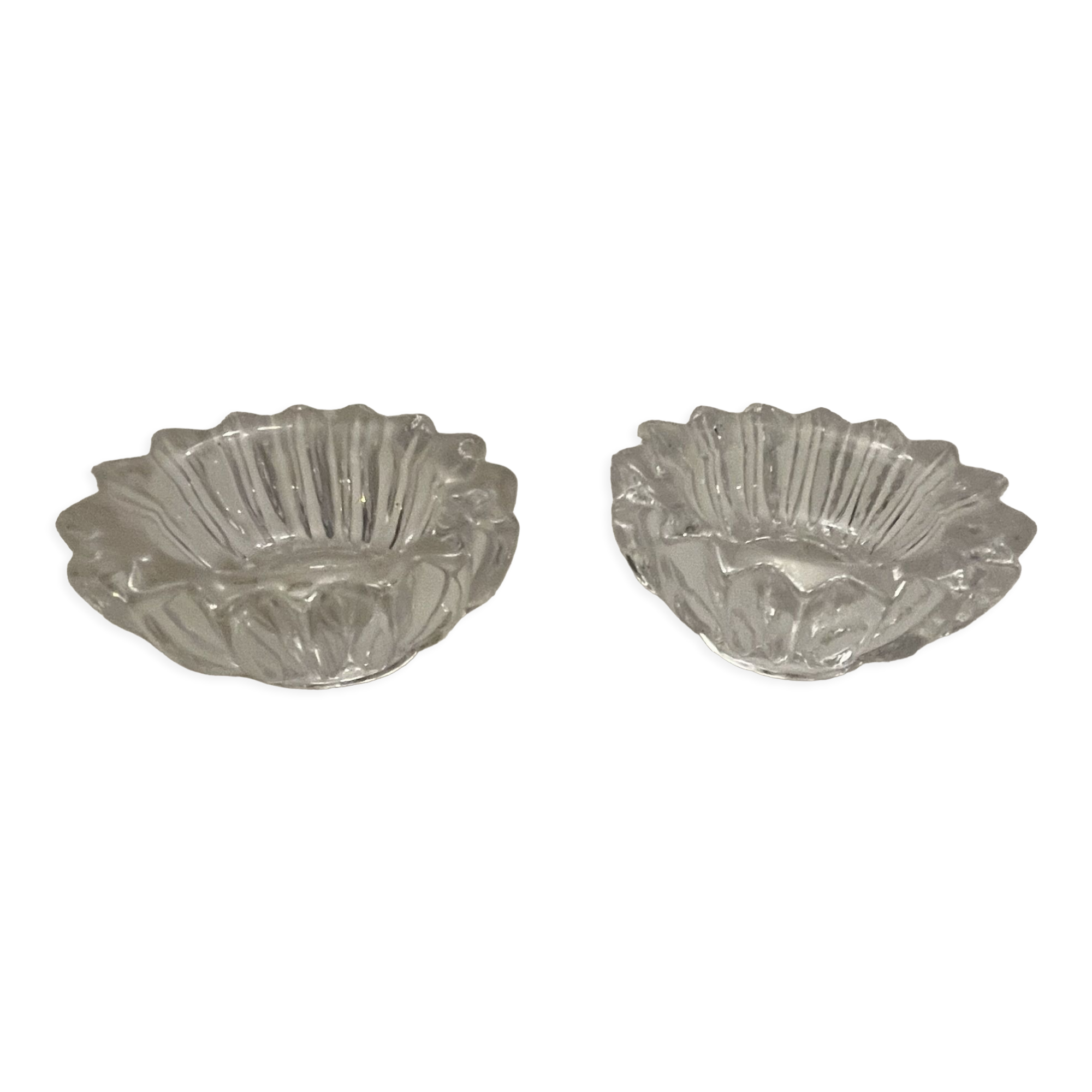 Pair of glass salters