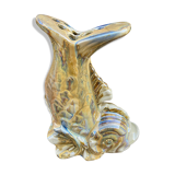 Vase pique flower in faience-fish-60s