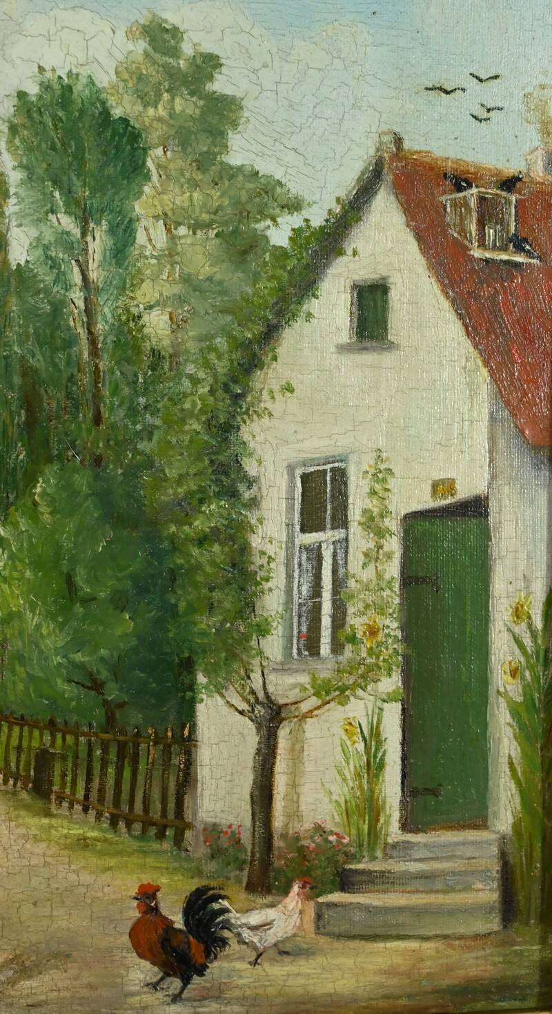 Pair of “Country Scenes” Paintings, signed A. Minne – Late 19th century