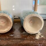 Pair of art nouveau vases with lake decor