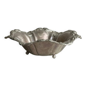 Antique metal salad bowl