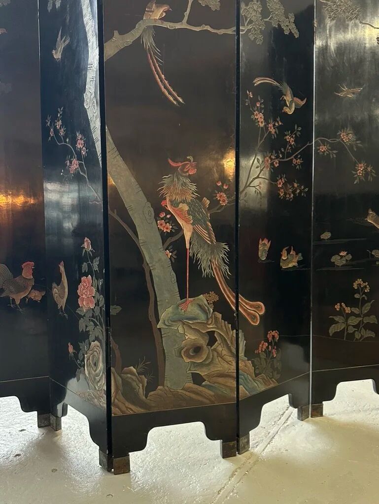 Coromandel lacquered Chinese screen with 6 panels