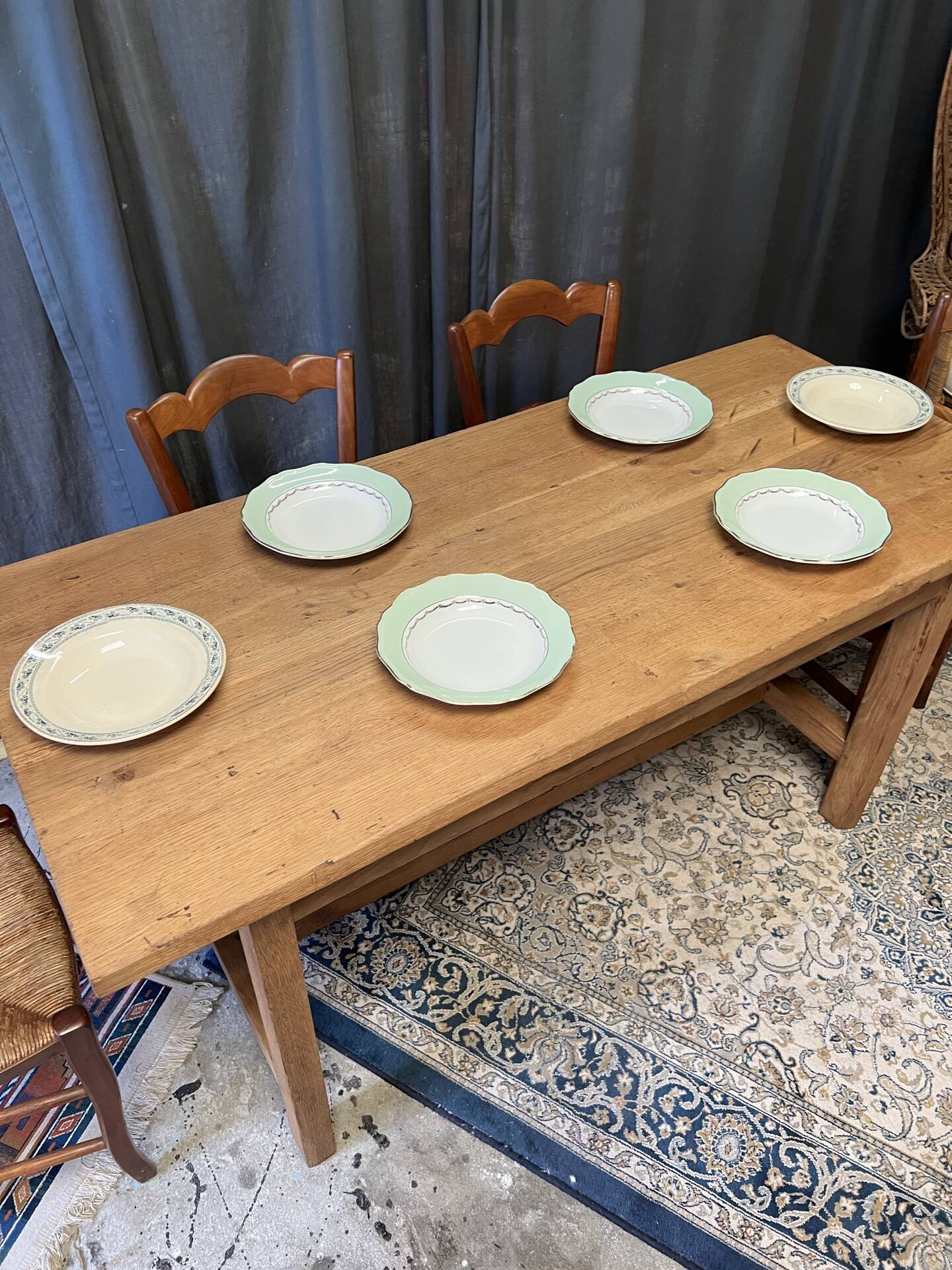 Small farmhouse table in solid oak