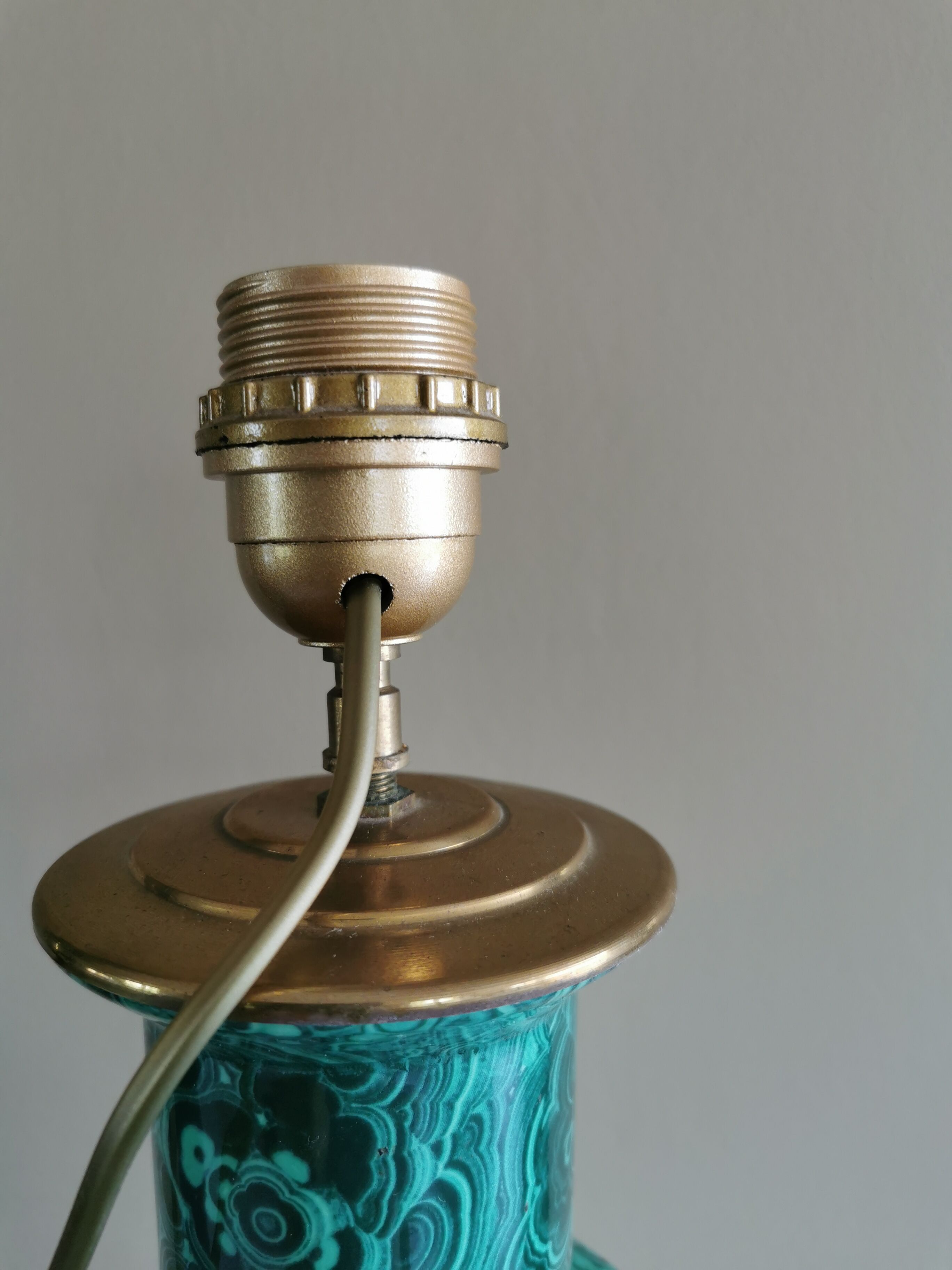 Malachite vintage decoration lamp foot