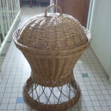 Vintage wicker laundry basket