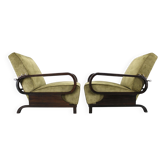 Fauteuils Art Déco réglables et rares, restaurés, des années 1930, Tchécoslovaquie