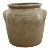 Glazed stoneware pot with ears