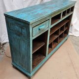 Ancien comptoir de marchand en teck birman
