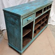 Old merchant's counter in Burmese teak.