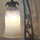 lampe fer forgé ancienne 32x20 jolie tulipe original elec ok