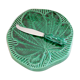 Cheese platter and its art deco green knife