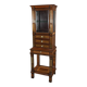 Rare small marquetry display cabinet, louis xvi style – mid 19th century