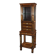 Rare small marquetry display cabinet, louis xvi style – mid 19th century