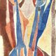 Yves Alix, Étude de nus, 1963. Watercolor on signed paper