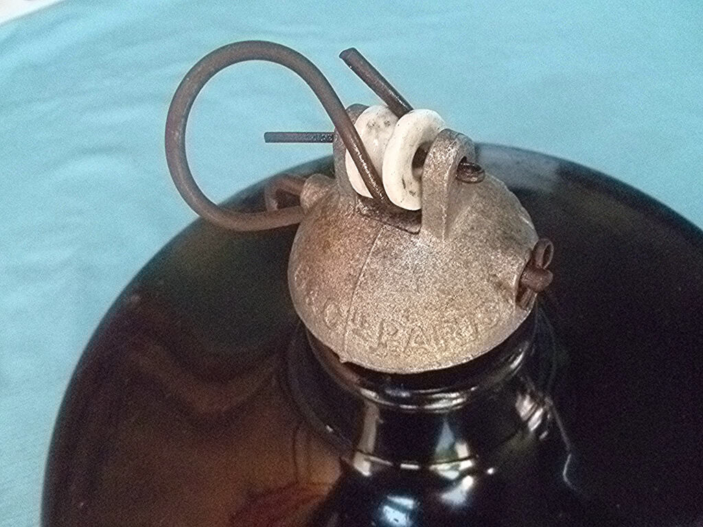 Painted steel tole suspension, vintage