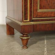 Empire library in mahogany veneer, sessile oak, France, early 19th century.