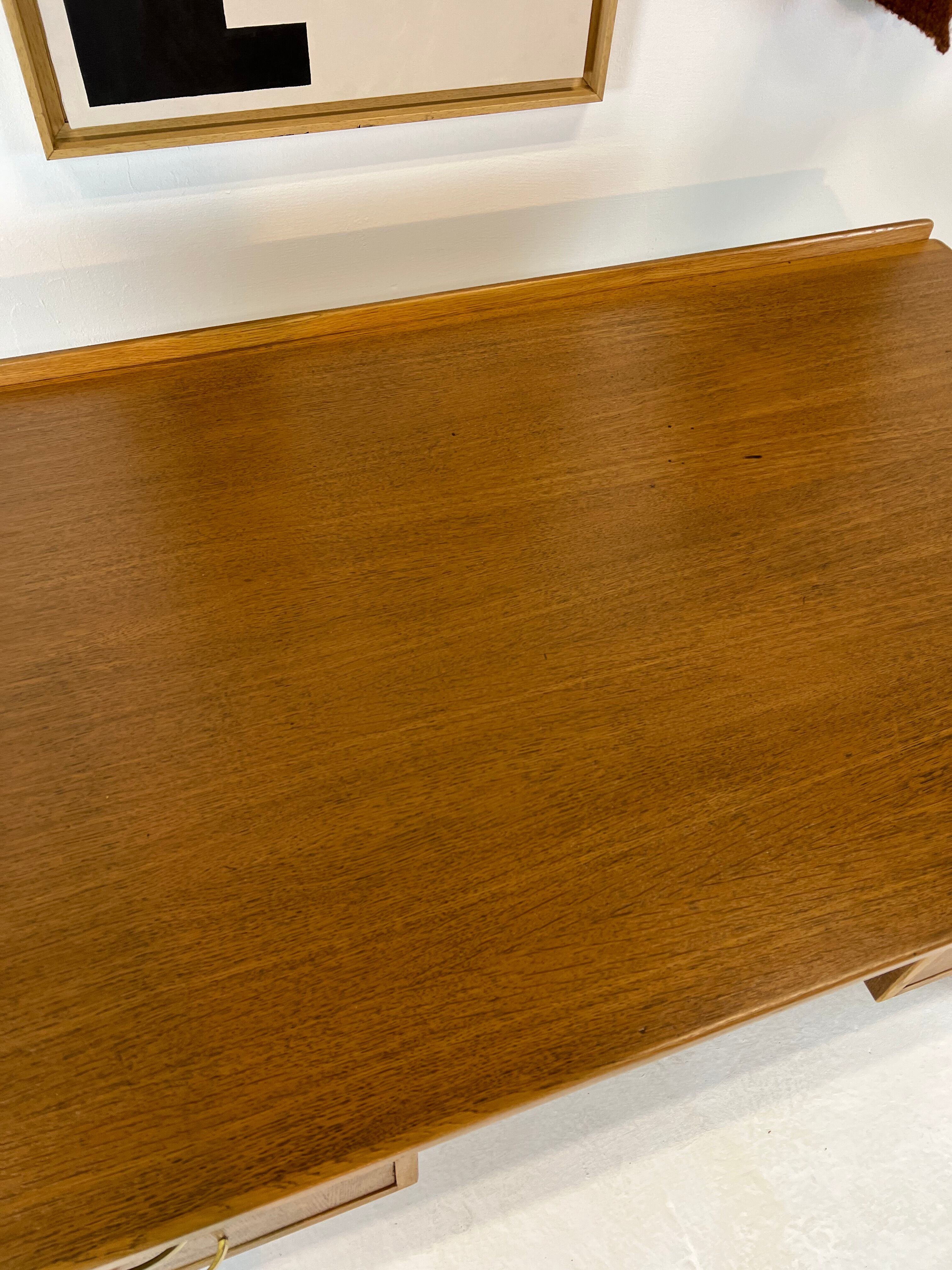 Two-sided oak desk, 50s