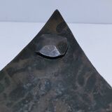 Brutalist metal pocket with patinated tripod