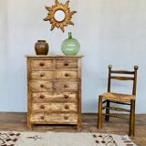 Meuble d'atelier meuble de commerce à 9 tiroirs en sapin début xxème