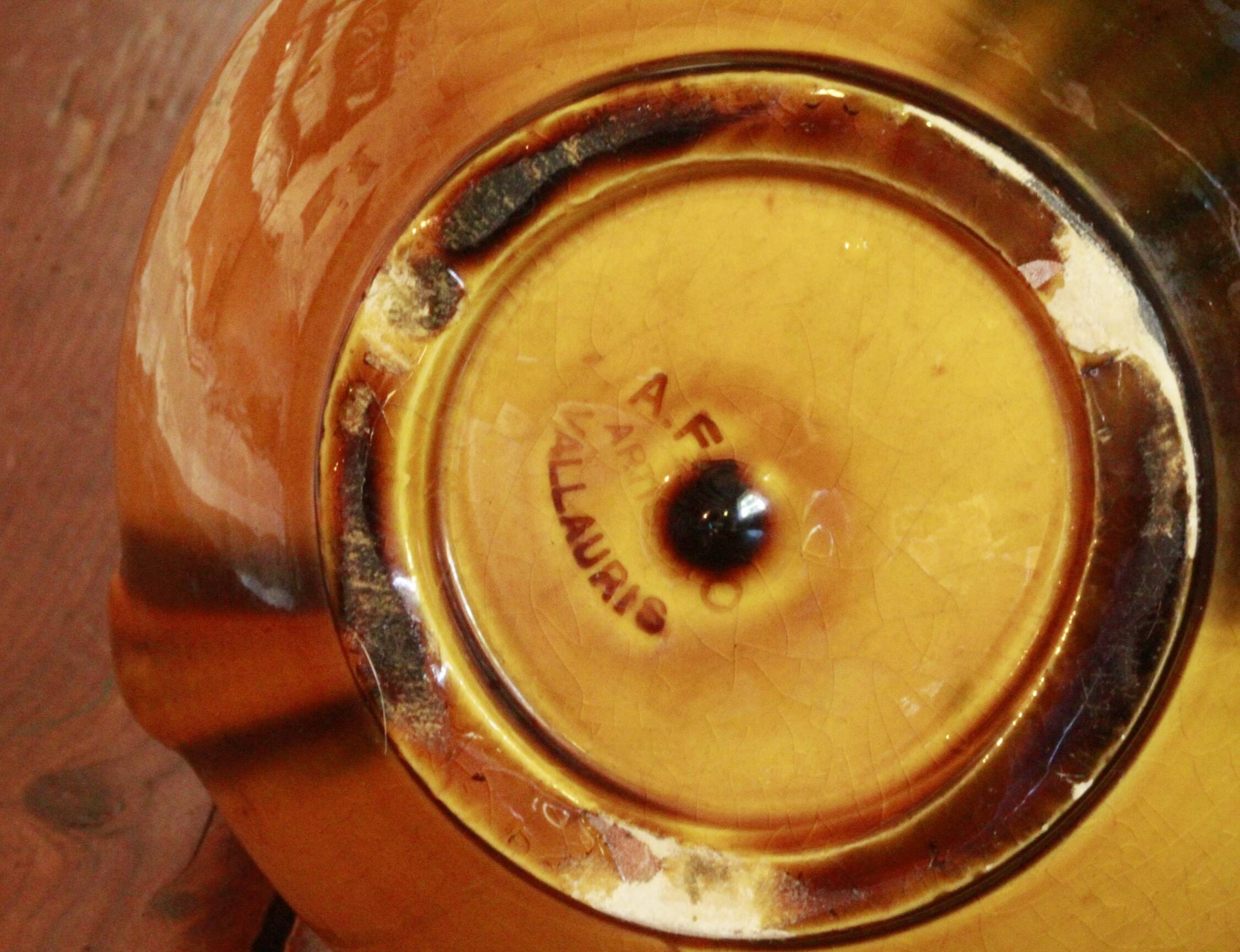 Old Vallauris ceramic jug
