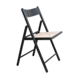 Black folding chair, 70s