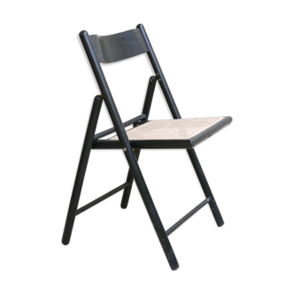 Black folding chair, 70s
