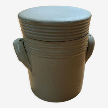 Stoneware mustard pot