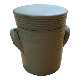 Stoneware mustard pot