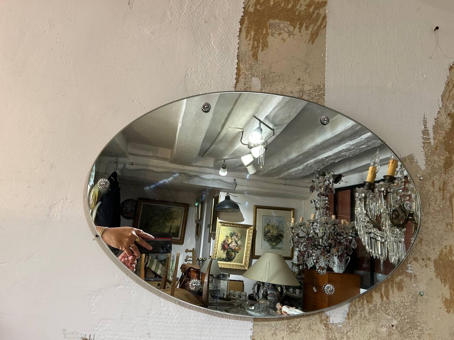 Miroir vintage ovale