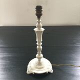 White patinated bronze lamp base