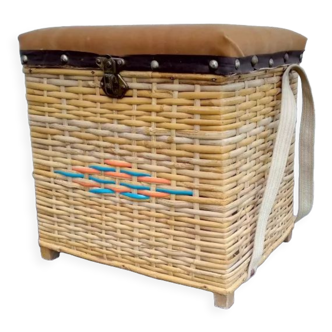 Chest seat for child wicker year 60