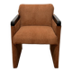 Paire de fauteuils années 80 en velours côtelé terracotta