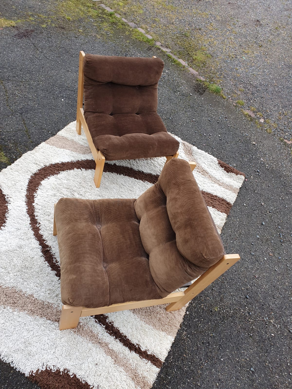 Vintage velvet heater brown year 1970