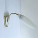 Mid Century Flexible Brass Glass Wall Light