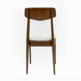Set of Six Walnut-Stained Beech and Bouclè Fabric Dining Chairs, Denmark