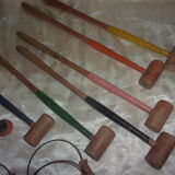 Ancien jeu de croquet en bois