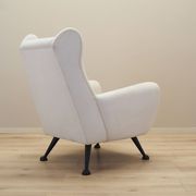 White armchair, Italian design, 1980s, production: Italy