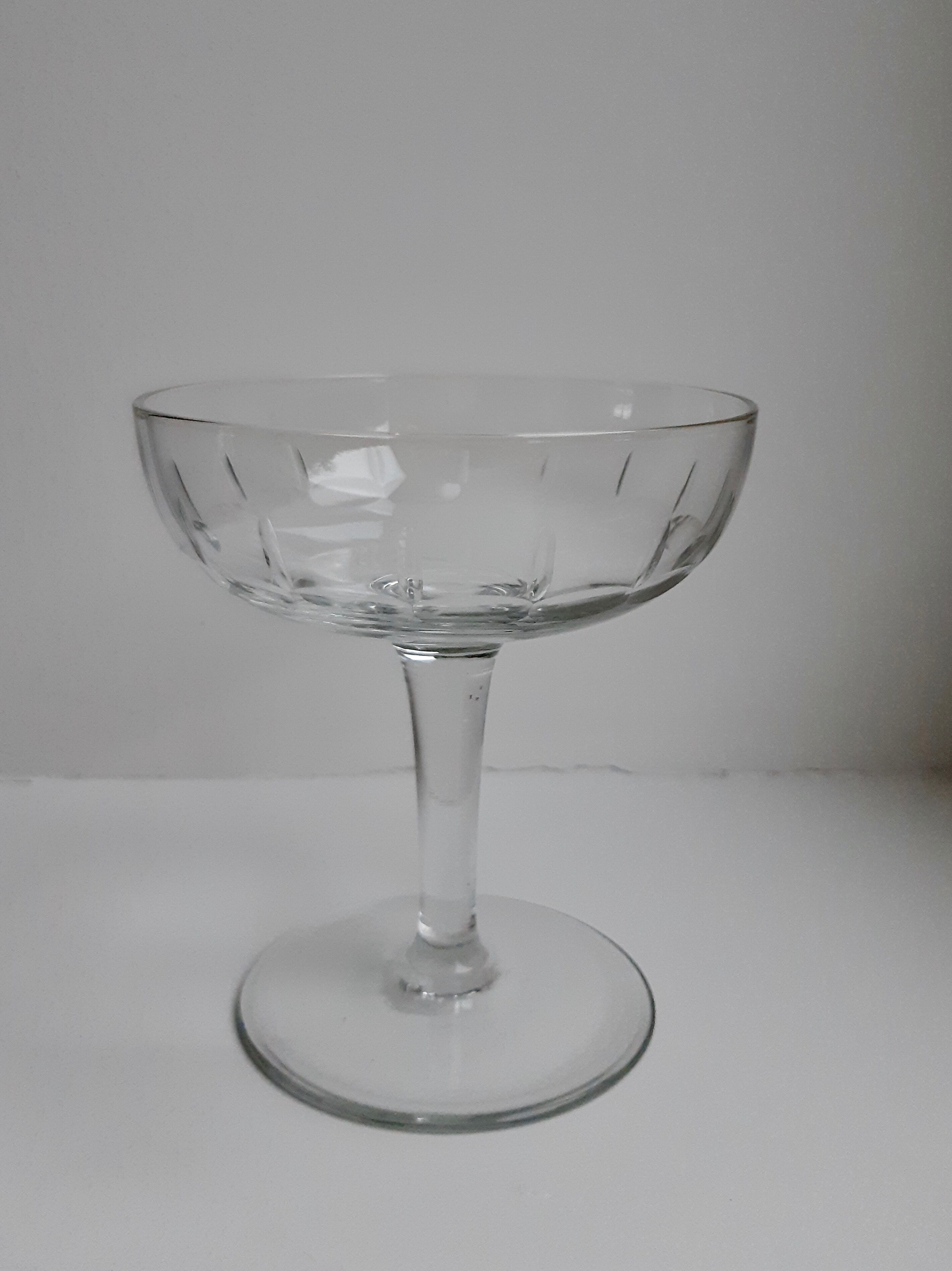 Lot de 6 coupes à champagne en cristal