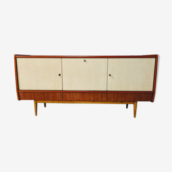 Vintage row in lacquered wood and formica